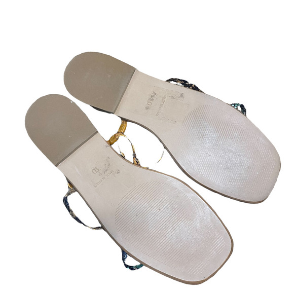 Madewell The Lyra Slide Sandal in Snake Embossed Leather sz 10 - Picture 5 of 6